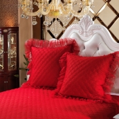 白雪公主 全棉蕾絲花邊大被套 婚慶七件套 包郵