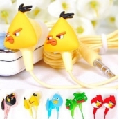 時尚新品憤怒的小鳥 小雞入耳式耳機 卡通耳機
